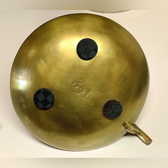 Vintage Mid Century Solid Brass VM VIRGINIA METALWORKS Key Coin Trinket Dish - Picture 13 of 16